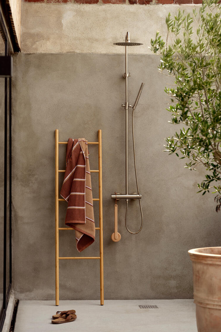 Sauna håndklæde - Terracotta/Camel/Lupine